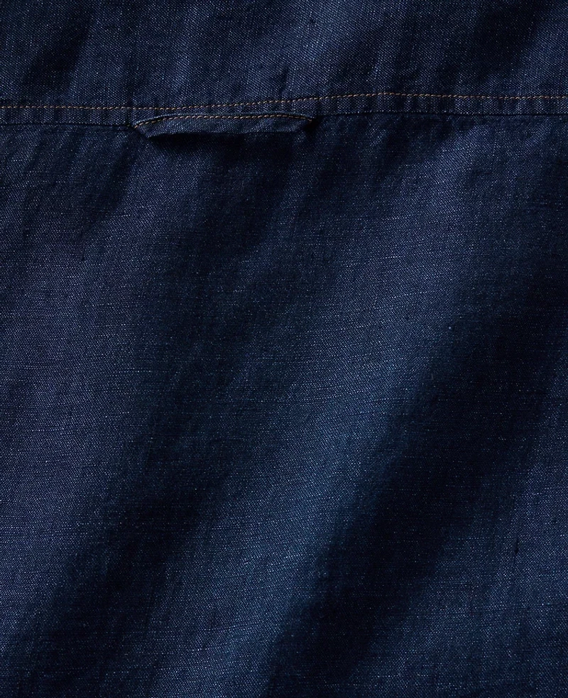 Ann Taylor Haven Well Within The Daily Shirt Linen Night Navy Women's