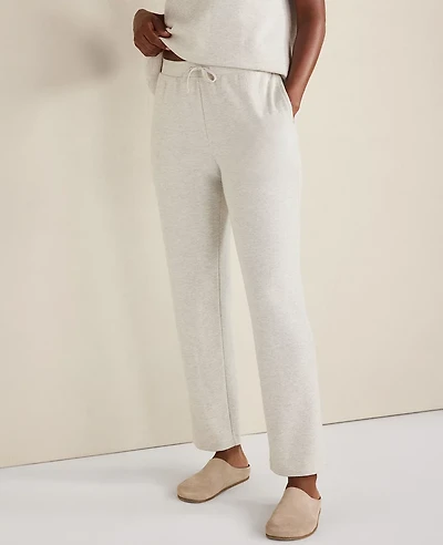 Ann Taylor Haven Well Within Cotton Blend Ottoman Rib Pants Full Moon Grey Women's