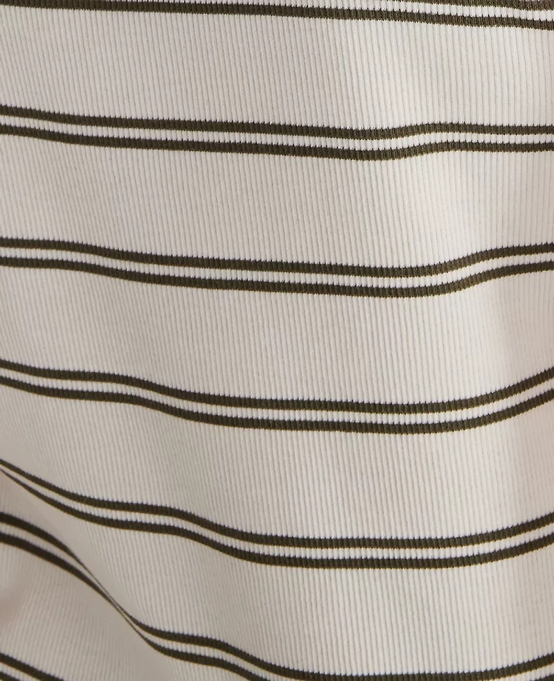 Ann Taylor Haven Well Within Essential Organic Cotton Double Stripe Raceback Tank Top Green Women's
