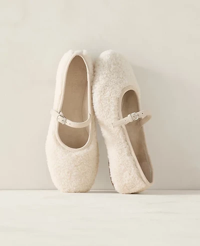 Ann Taylor Haven Well Within Sherpa Mary Jane Ivory Women's