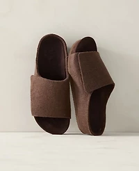 Ann Taylor Haven Well Within Felted Wool Slides Marl Brown Heather Women's