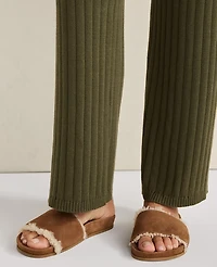 Ann Taylor Haven Well Within Suede and Sherpa Molded Slide Sand Dune Women's