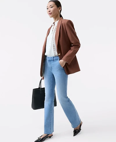 Ann Taylor The Mid Rise Boot Jean Light Wash Women's