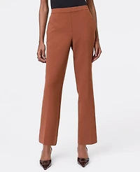 Ann Taylor The Petite Relaxed Ankle Pant Crinkle Crepe Tortoise Shell Brown Women's