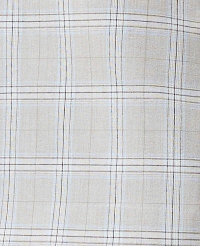 Ann Taylor The Petite Straight Trouser Plaid Tan/Blue Combo Women's