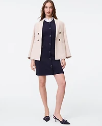 Ann Taylor Petite Button Sweater Dress Night Sky Women's