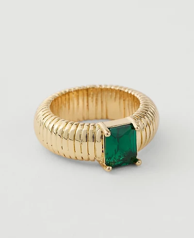 Ann Taylor Metal Disc Ring Set Goldtone Women's