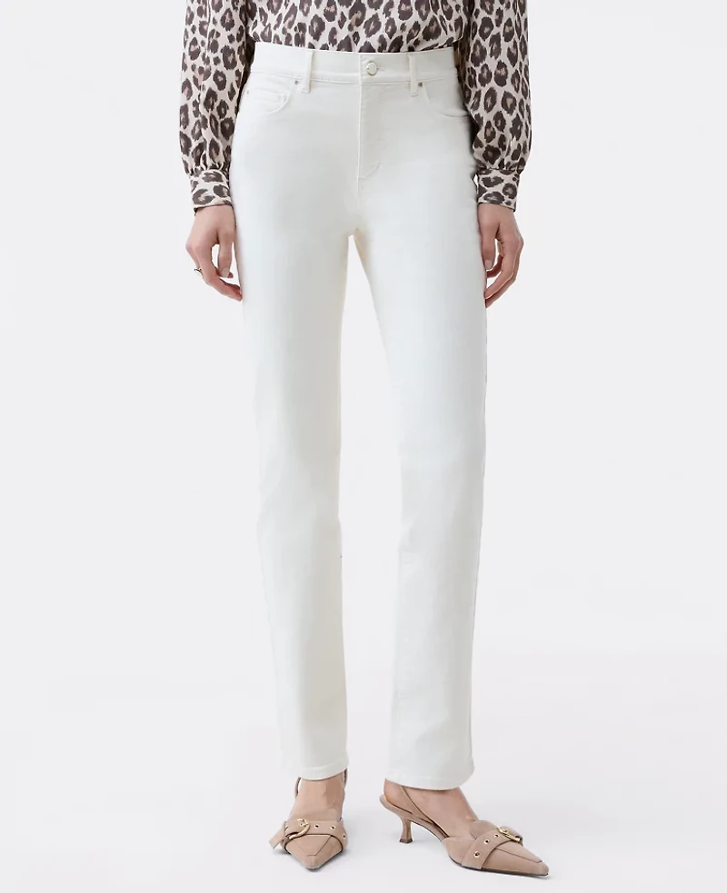Ann Taylor Petite Weekend Collection Slim Jean Ivory Women's