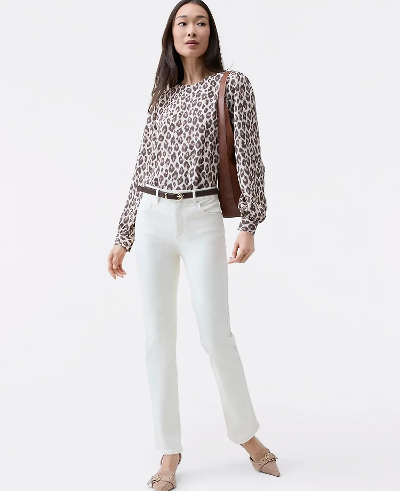 Ann Taylor Petite Weekend Collection Slim Jean Ivory Women's