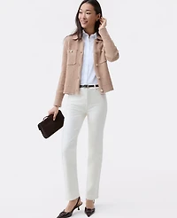 Ann Taylor Petite Weekend Collection Slim Jean Ivory Women's
