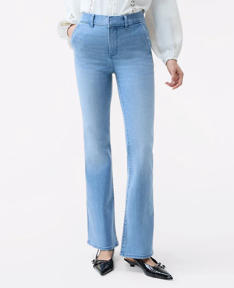 Ann Taylor The Petite Mid Rise Boot Jean Light Wash Women's