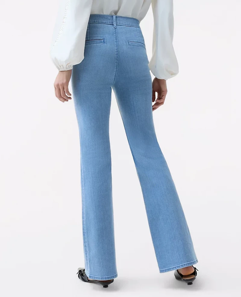 Ann Taylor The Petite Mid Rise Boot Jean Light Wash Women's