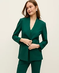 Ann Taylor The Petite Collarless Blazer Ponte Shade Tree Women's