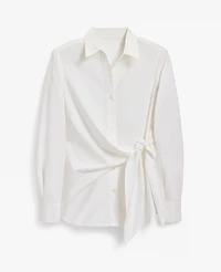 Ann Taylor Tie Waist Button Down Shirt Women's