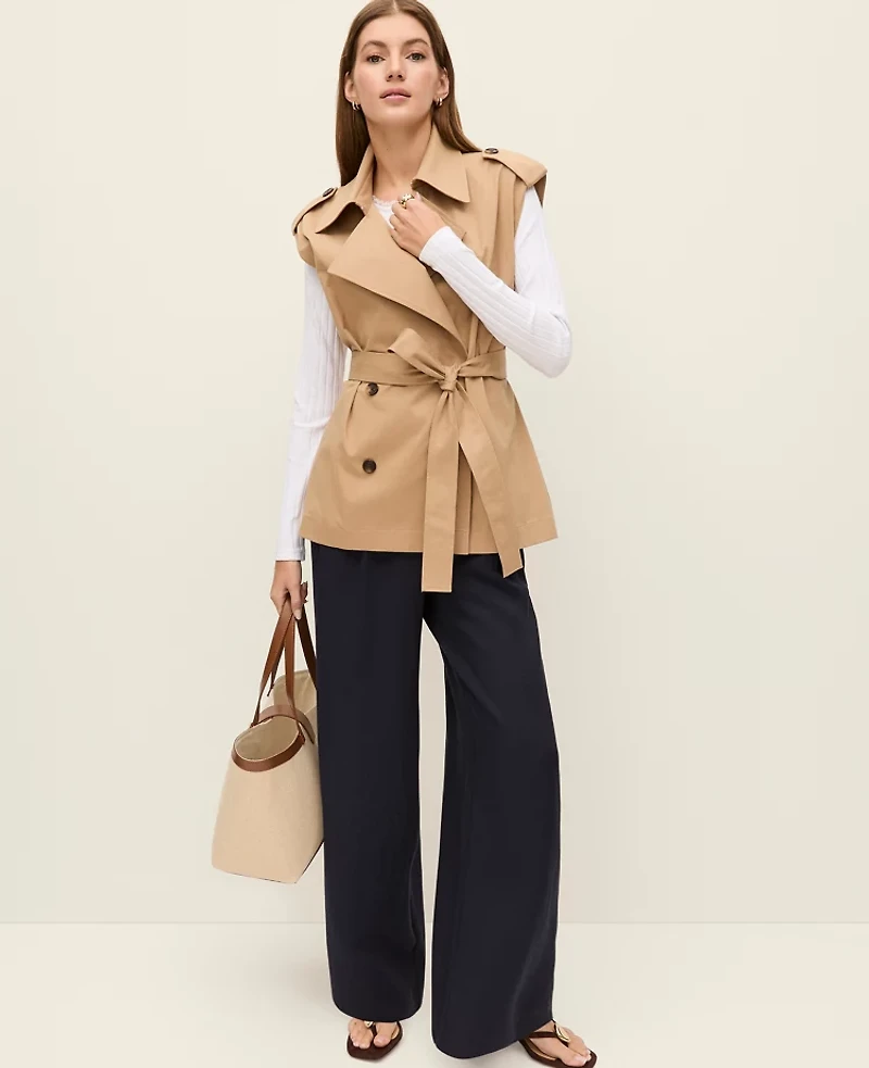 Ann Taylor Weekend Collection Pull On Wide-Leg Pant Women's