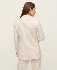 Ann Taylor The Crosby Blazer Pinstripe Cream Multi Women's