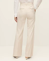 Ann Taylor The Flare Trouser Pinstripe Cream Multi Women's