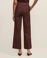 Ann Taylor The Grace Pant Micro Dot Rich Walnut Women's