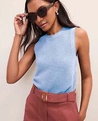 Ann Taylor Weekend Crew Neck Sweater Shell Top Women's