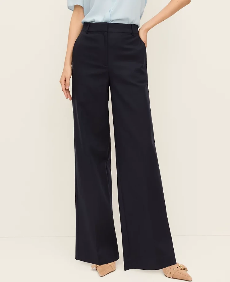 Ann Taylor The Wide-Leg Pant Doubleweave Women's