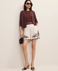 Ann Taylor Cropped Open Cardigan Women's