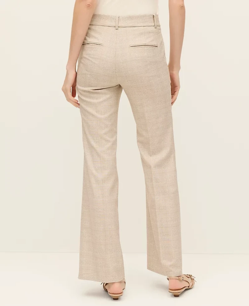 Ann Taylor The Jayne Crop Trouser Glen Check Neutral Women's
