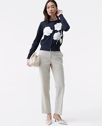 Ann Taylor Petite Floral Cardigan Indigo Dusk Women's