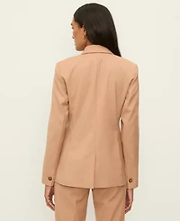 Ann Taylor The Fitted Long Blazer Weathered Oak Women's
