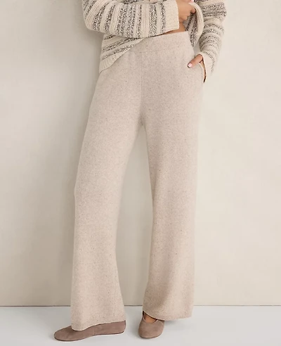 Ann Taylor Haven Well Within Cashmere Straight Leg Pants Muted Taupe Heather Women's