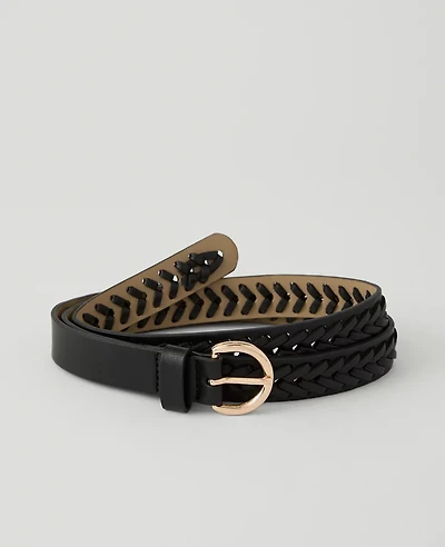 Ann Taylor Woven Leather Belt Women's