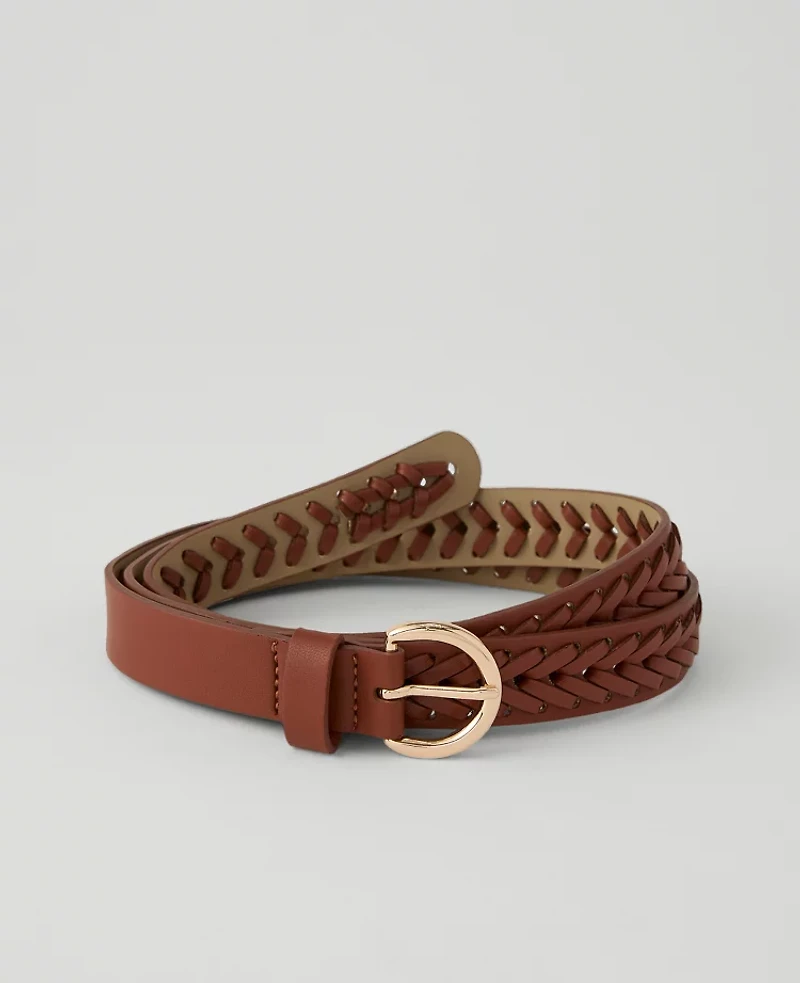 Ann Taylor Woven Leather Belt Women's