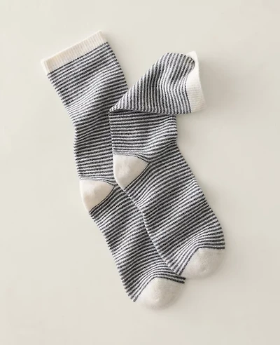 Ann Taylor Haven Well Within Cashmere Striped Socks Grey Stripe Women's