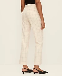 Ann Taylor The Petite Eva Ankle Pant Windowpane Ivory/Black Combo Women's
