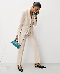 Ann Taylor The Petite Eva Ankle Pant Windowpane Ivory/Black Combo Women's