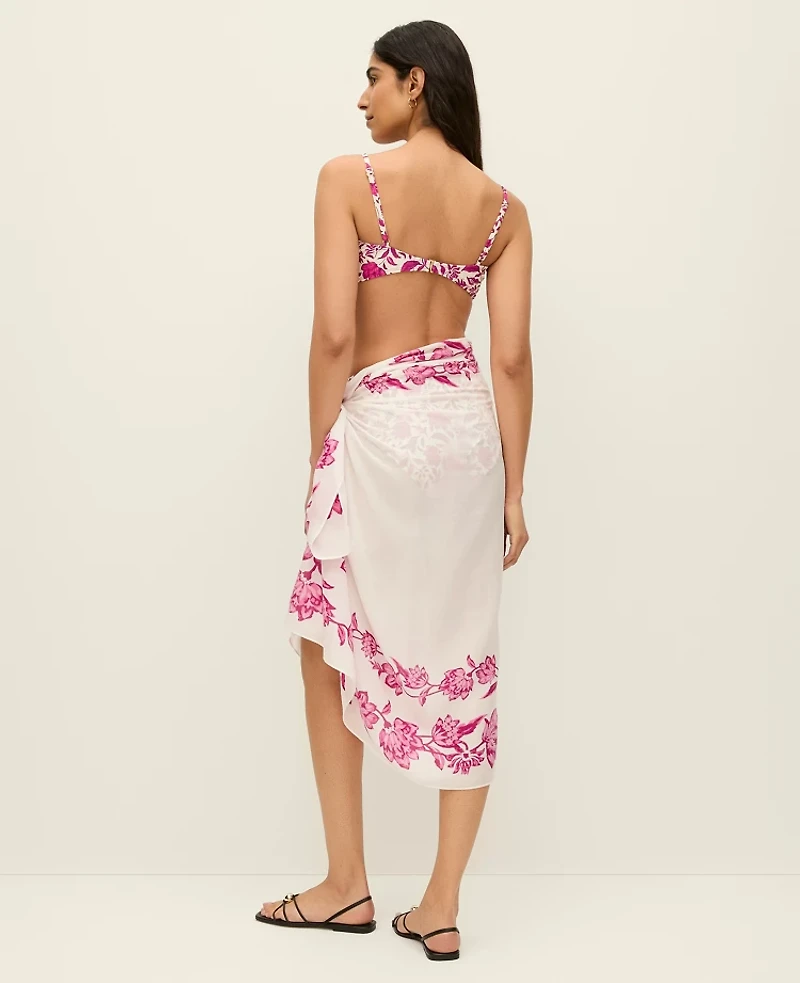 Ann Taylor Floral Sarong Winter White Women's
