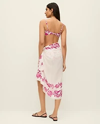 Ann Taylor Floral Sarong Winter White Women's