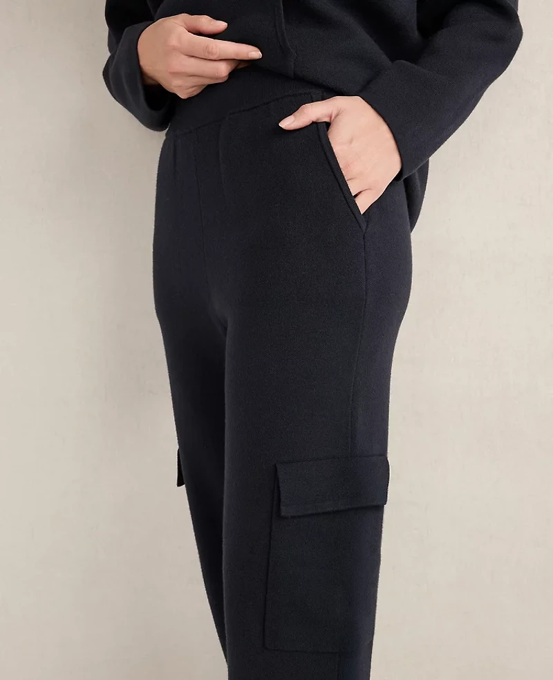 Ann Taylor Haven Well Within Viscose Blend Cargo Pants Nightfall Navy Women's