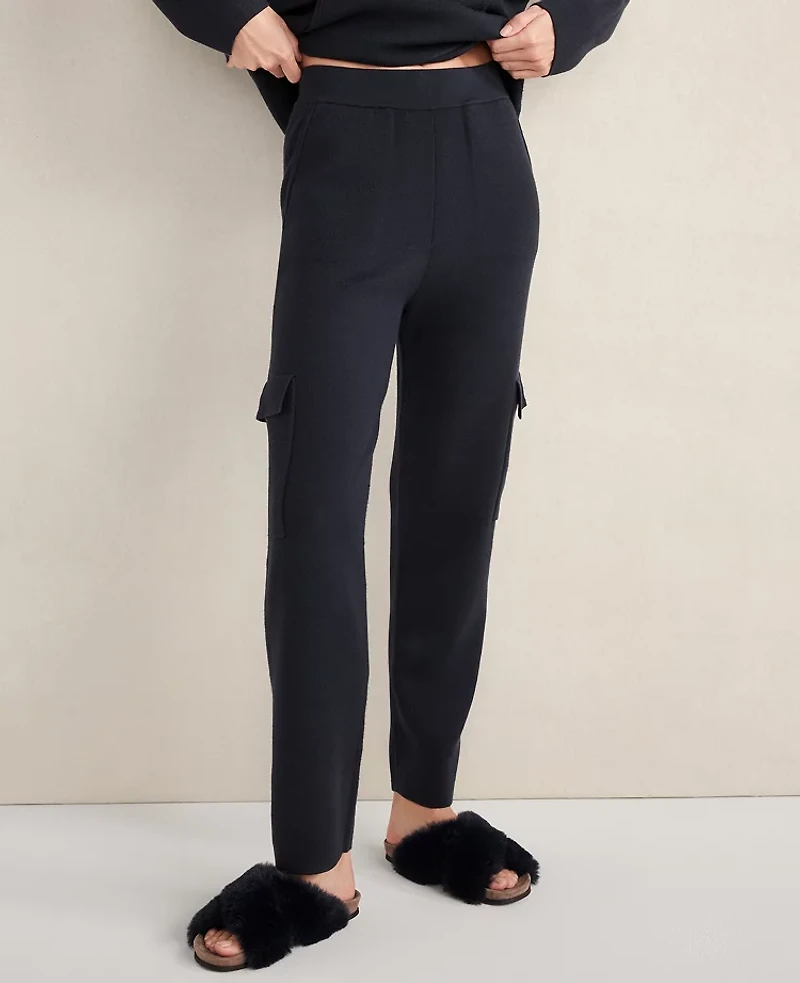 Ann Taylor Haven Well Within Viscose Blend Cargo Pants Nightfall Navy Women's