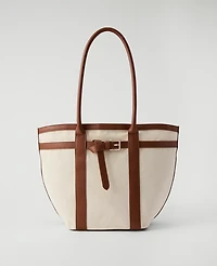 Ann Taylor Belted Canvas Tote Women's