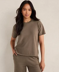 Ann Taylor Haven Well Within Relaxed Jersey T-Shirt Saddle Brown Women's