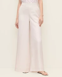 Ann Taylor The Petite Easy Wide-Leg Pant Winter White Women's