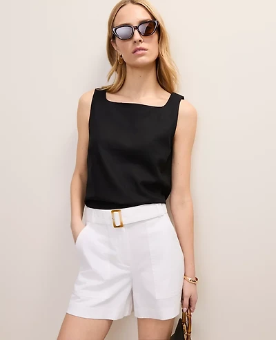 Ann Taylor Linen Blend Tank Top Women's