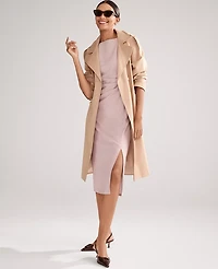 Ann Taylor The Petite Twist Sheath Dress Brushed Sand Women's