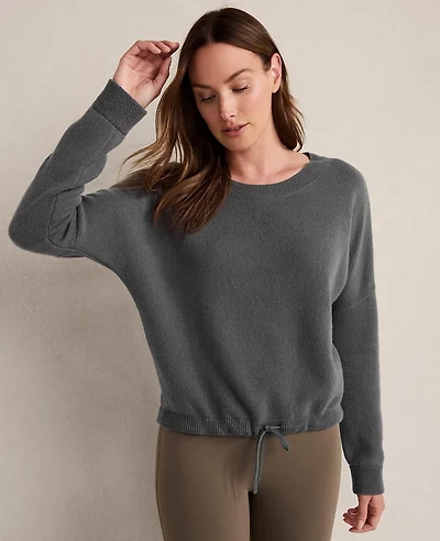 Ann Taylor Haven Well Within Cashmere Tie-Front Crewneck Sweater Women's
