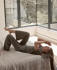 Ann Taylor Haven Well Within Relaxed Jersey Wide Leg Pants Saddle Brown Women's