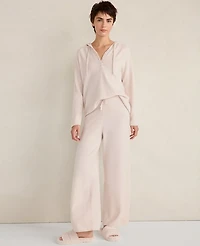 Ann Taylor Haven Well Within Featherweight Cashmere Wide Leg Pants Pearl Women's