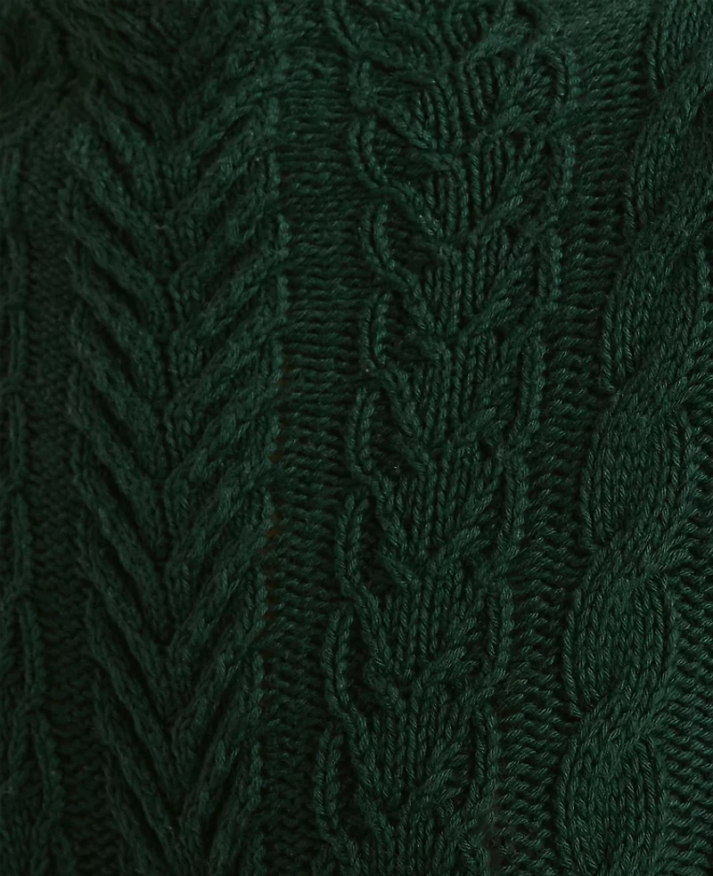 Ann Taylor Haven Well Within Organic Cotton Cable Mock Neck Sweater Women's