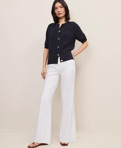 Ann Taylor The Petite Linen Blend Trouser Women's