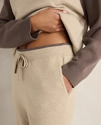 Ann Taylor Haven Well Within Viscose Blend Jogger Marl Brown Heather Women's