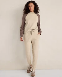 Ann Taylor Haven Well Within Viscose Blend Jogger Marl Brown Heather Women's